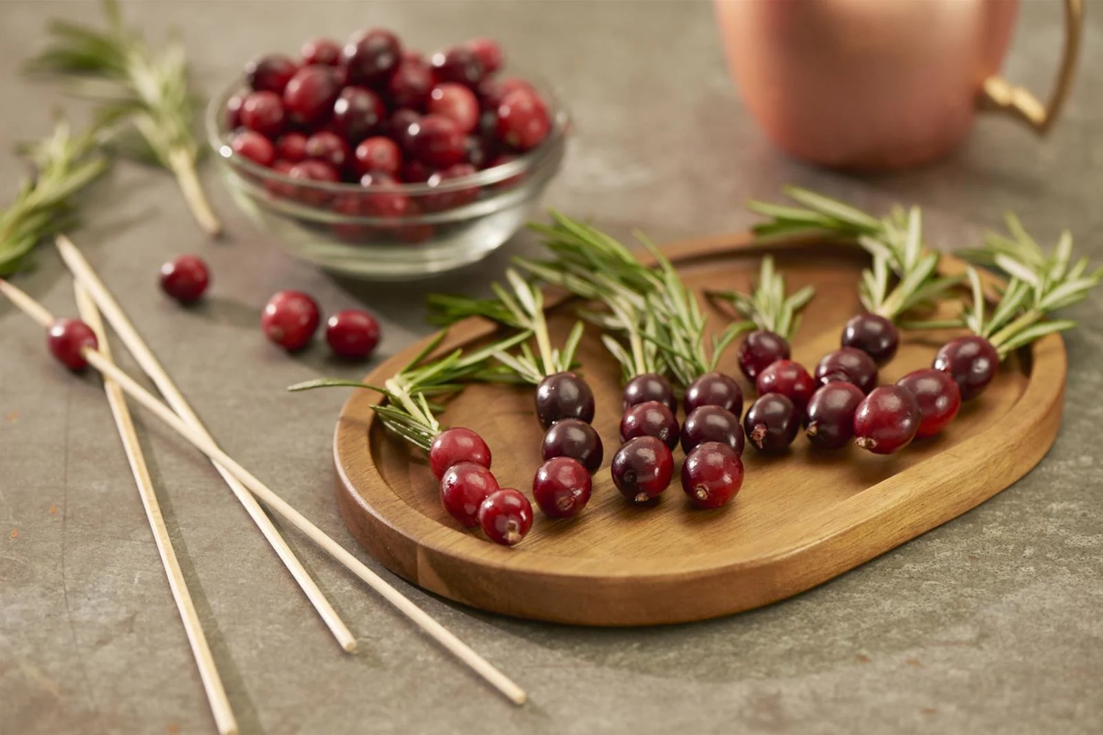 Cranberry Rosemary Drink Garnish