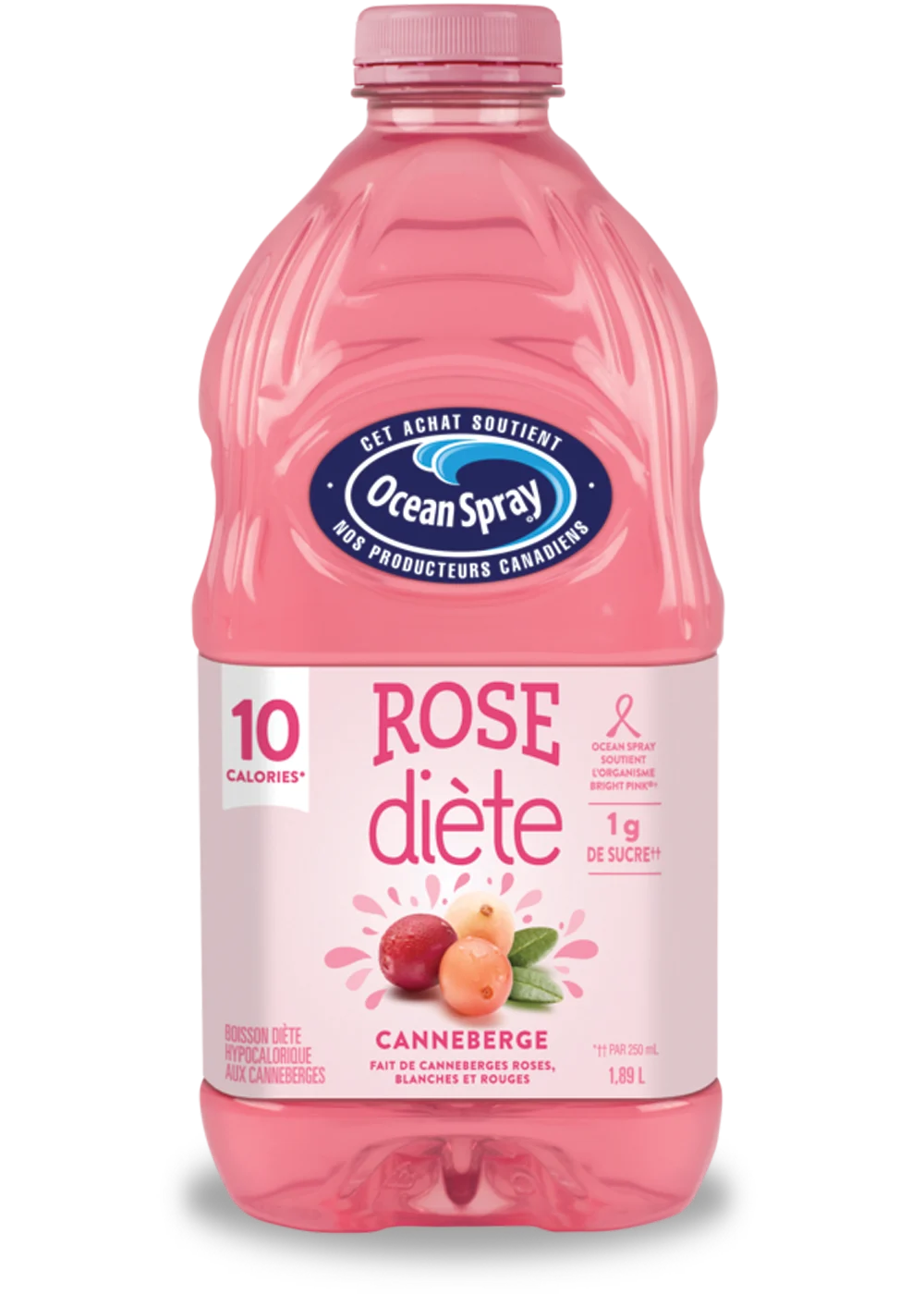 Boisson diète hypocalorique aux canneberges roses 1,89L