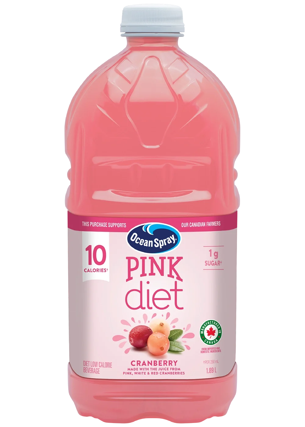 Pink Diet Low Calorie Cranberry Beverage 1.89L