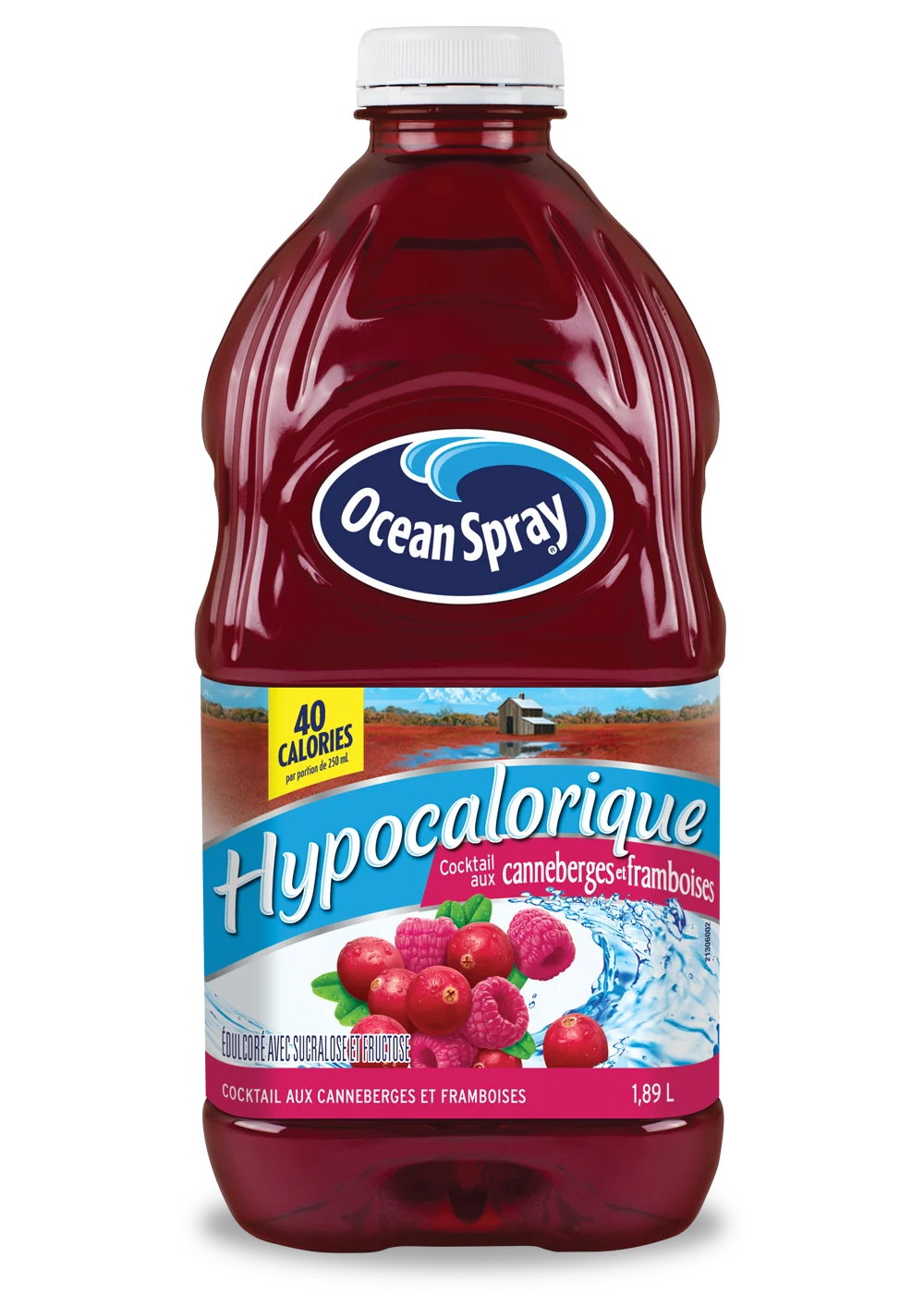 Cocktail aux canneberges et framboises - Hypocalorique 1,89L
