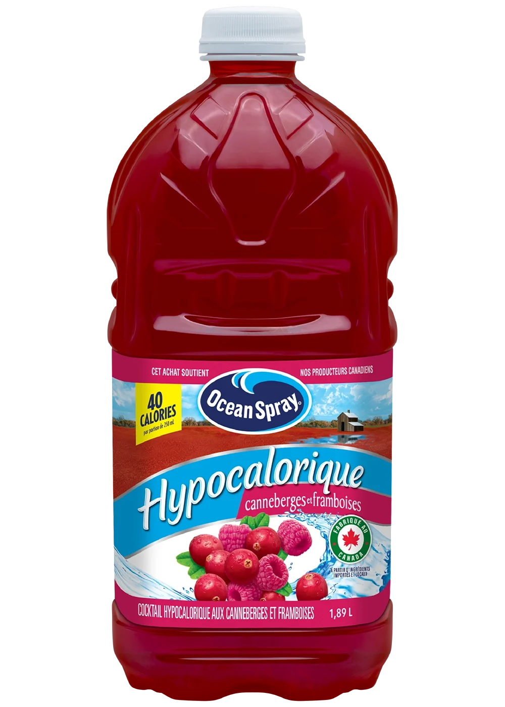 Cocktail aux canneberges et framboises - Hypocalorique 1,89L
