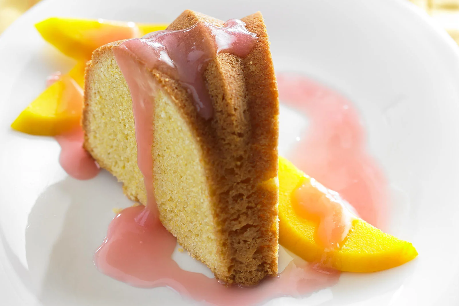 Pound Cake with Cranberry Mango Sauce