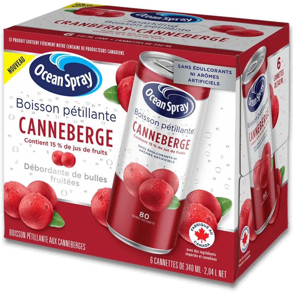 Boisson pétillante - Canneberge 6/340 ml