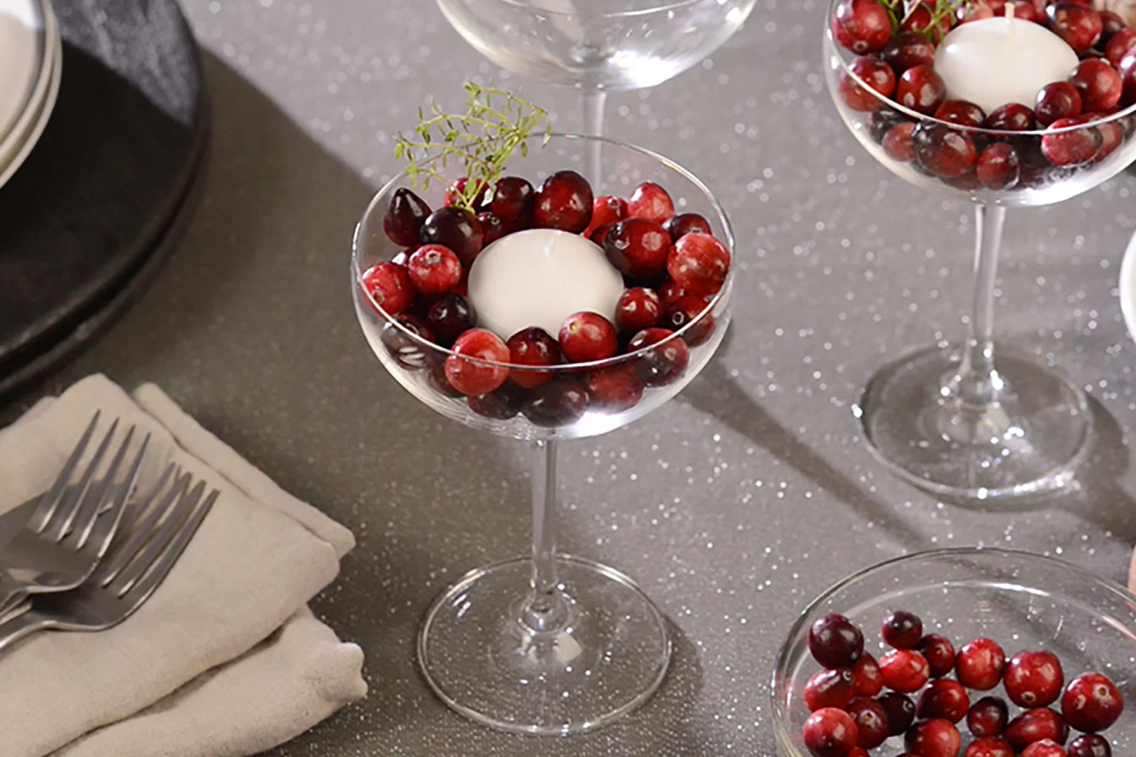 Cranberry Candle Cups