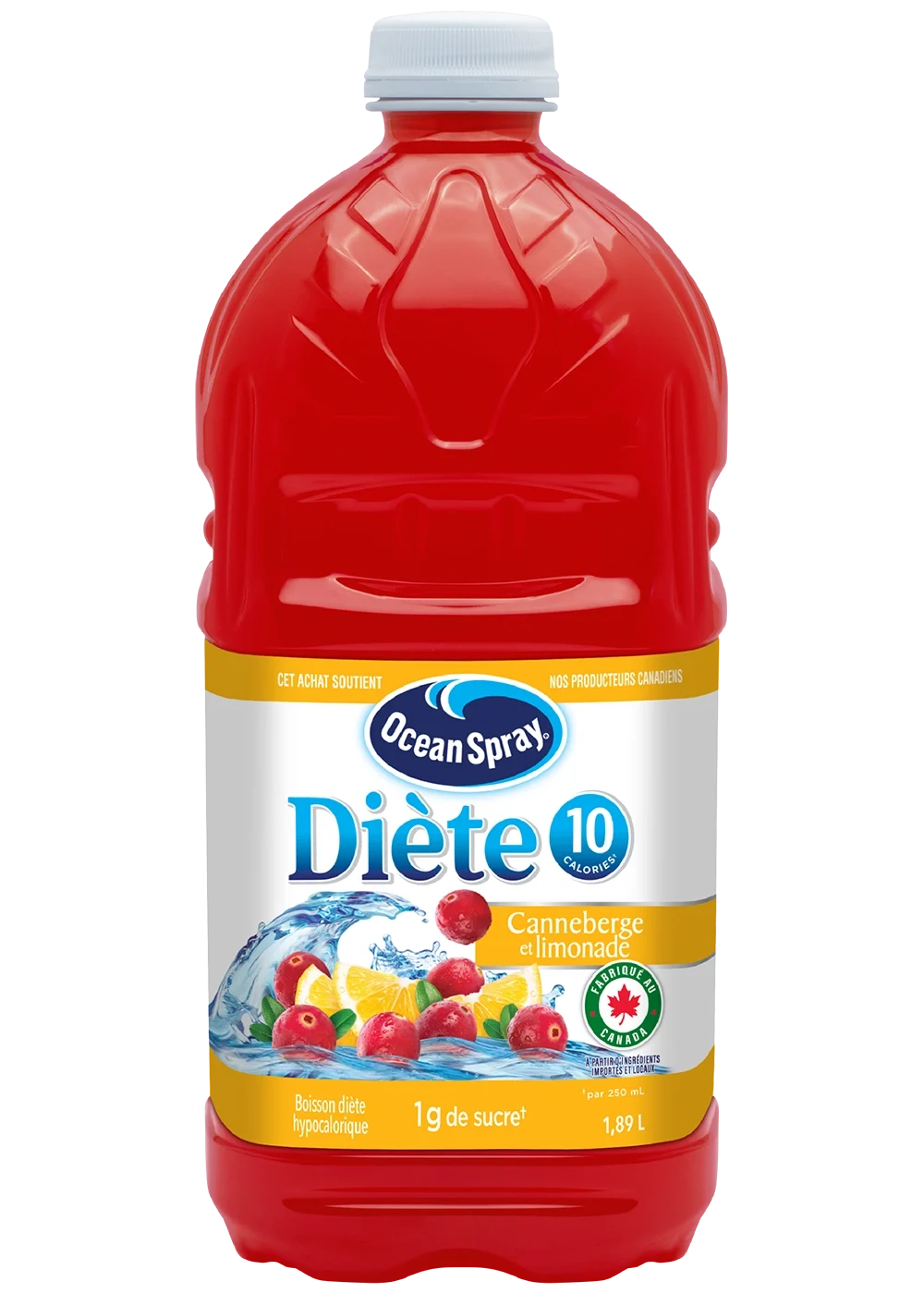 Canneberge et limonade Diète - Boisson hypocalorique 1,89L