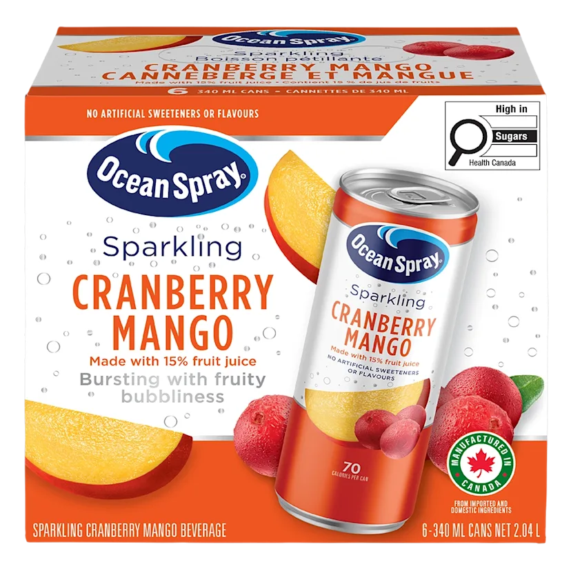 Sparkling Cranberry and Mango 6/340 ml