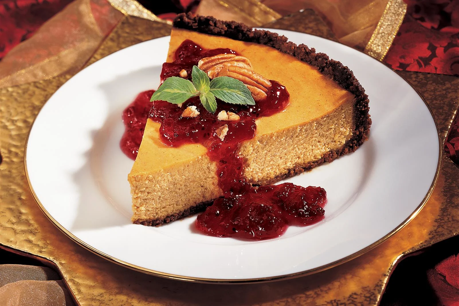 Cranberry Pumpkin Cheesecake