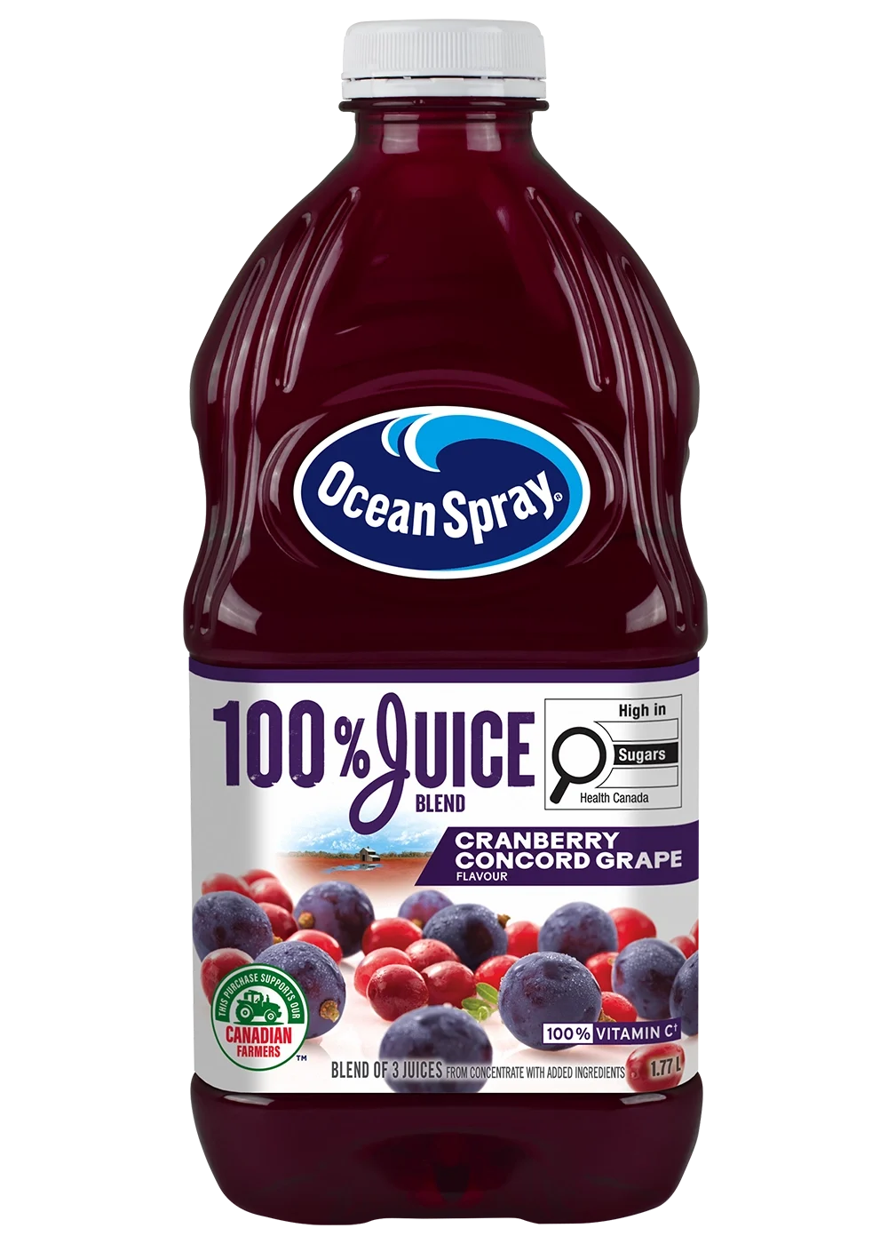 100% Juice Blend Cranberry & Concord Grape 1.77L