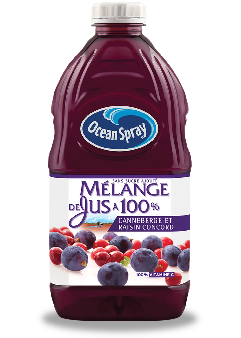 Mélange de jus à 100 % - Canneberge et raisin Concord 1,77L