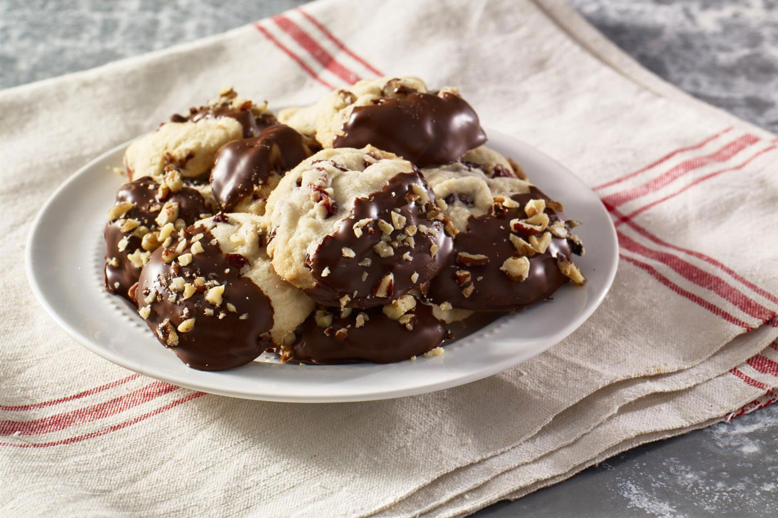 Chocolate Dipped Cranberry Cookies